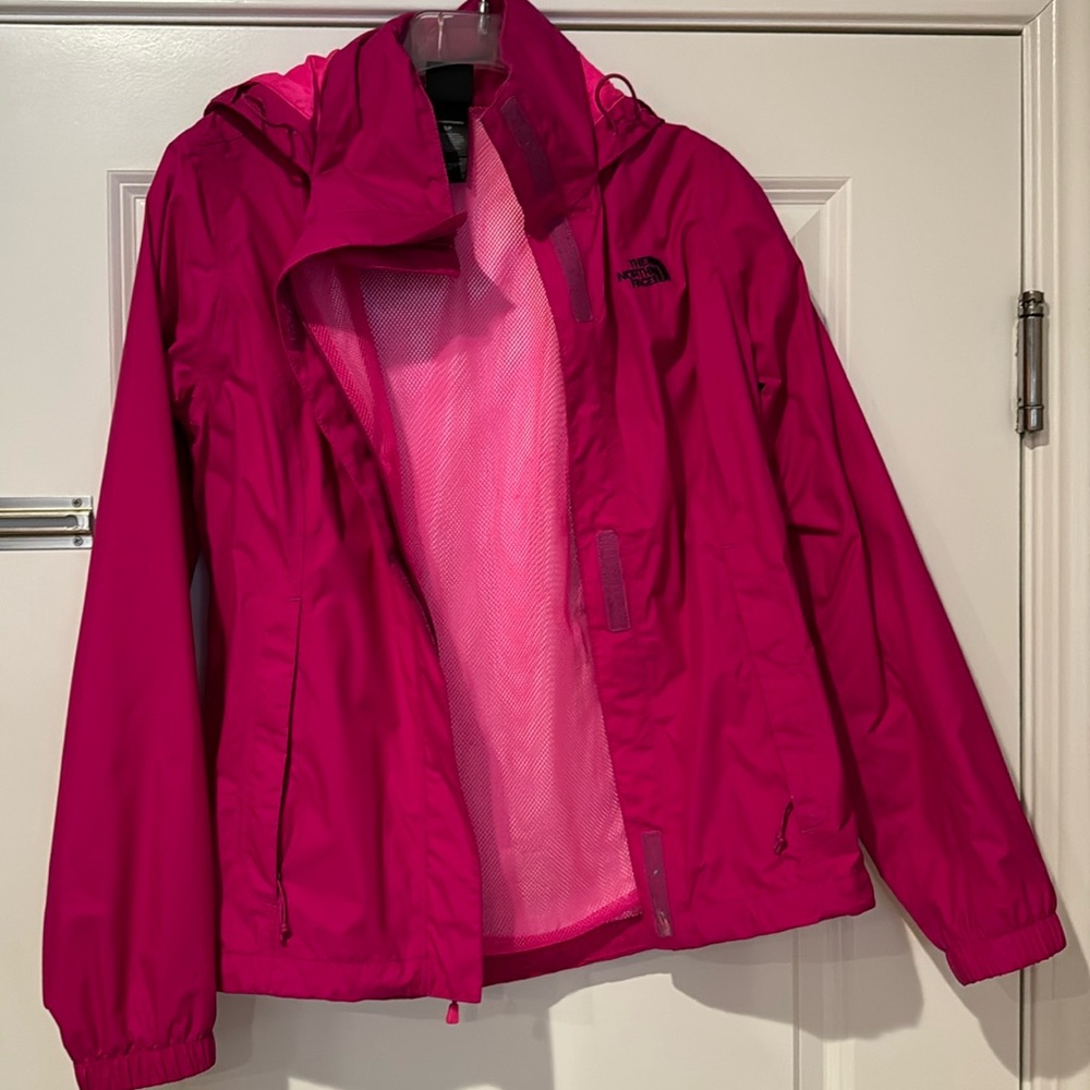 North face women’s pink rain jacket